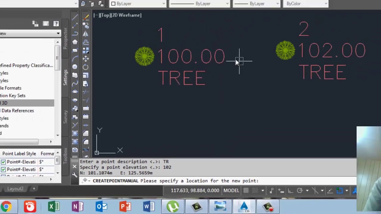 Customizing Point labels Using description keys in Auto cad Civil 3d in English