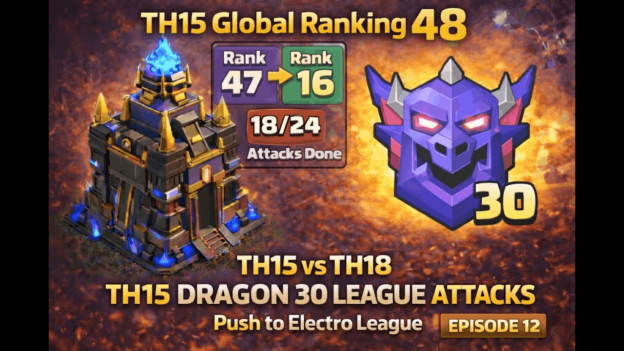 TH15 vs TH18 🔥 | Mostly Triples | Dragon 30 League | Episode 12
