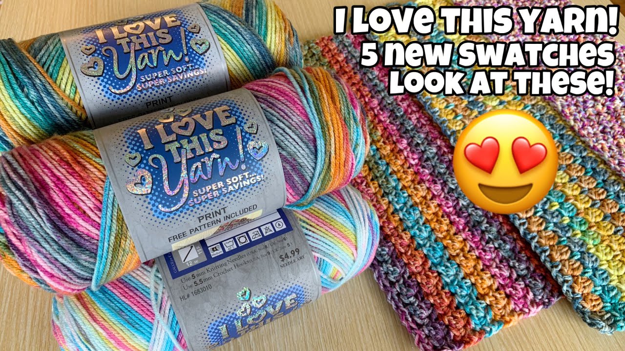 Yarn Swatch Time - I LOVE THIS YARN -  