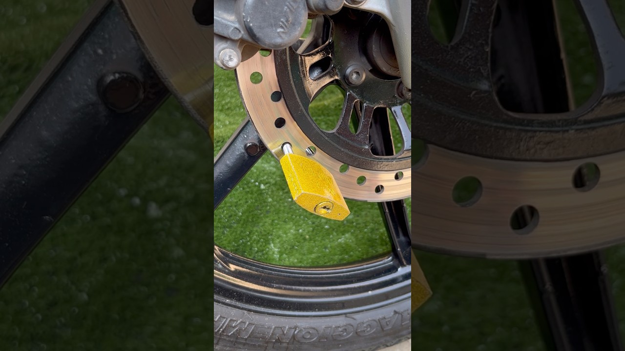 A forma correta de colocar cadeado 🔐 em sua moto 🏍️ 