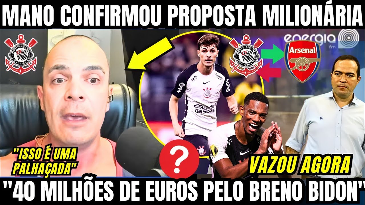 MANO FALA DA PROPOSTA DE 40 MILHÕES POR JÓIA DO CORINTHIANS E DA CONSELHO A DIRETORIA DO TIMÃO AGORA