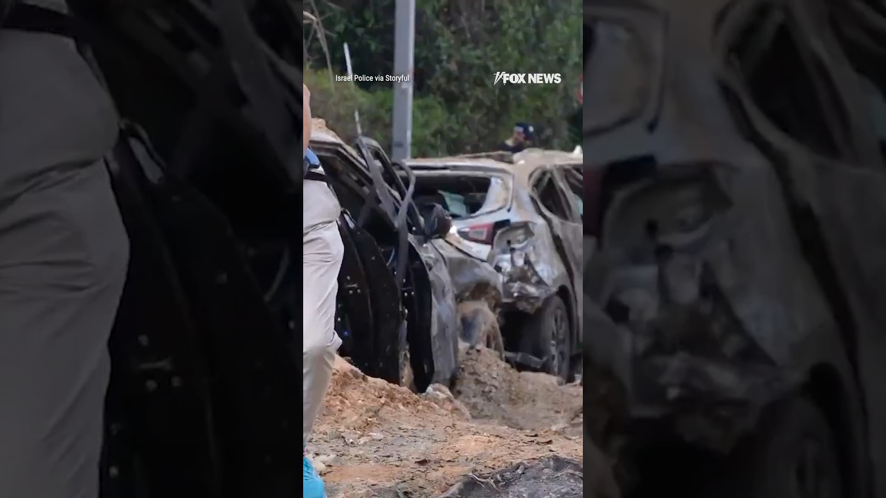Iranian missile attack strikes Tel Aviv injuring 4 people #shorts #foxnews #israel #iran #news