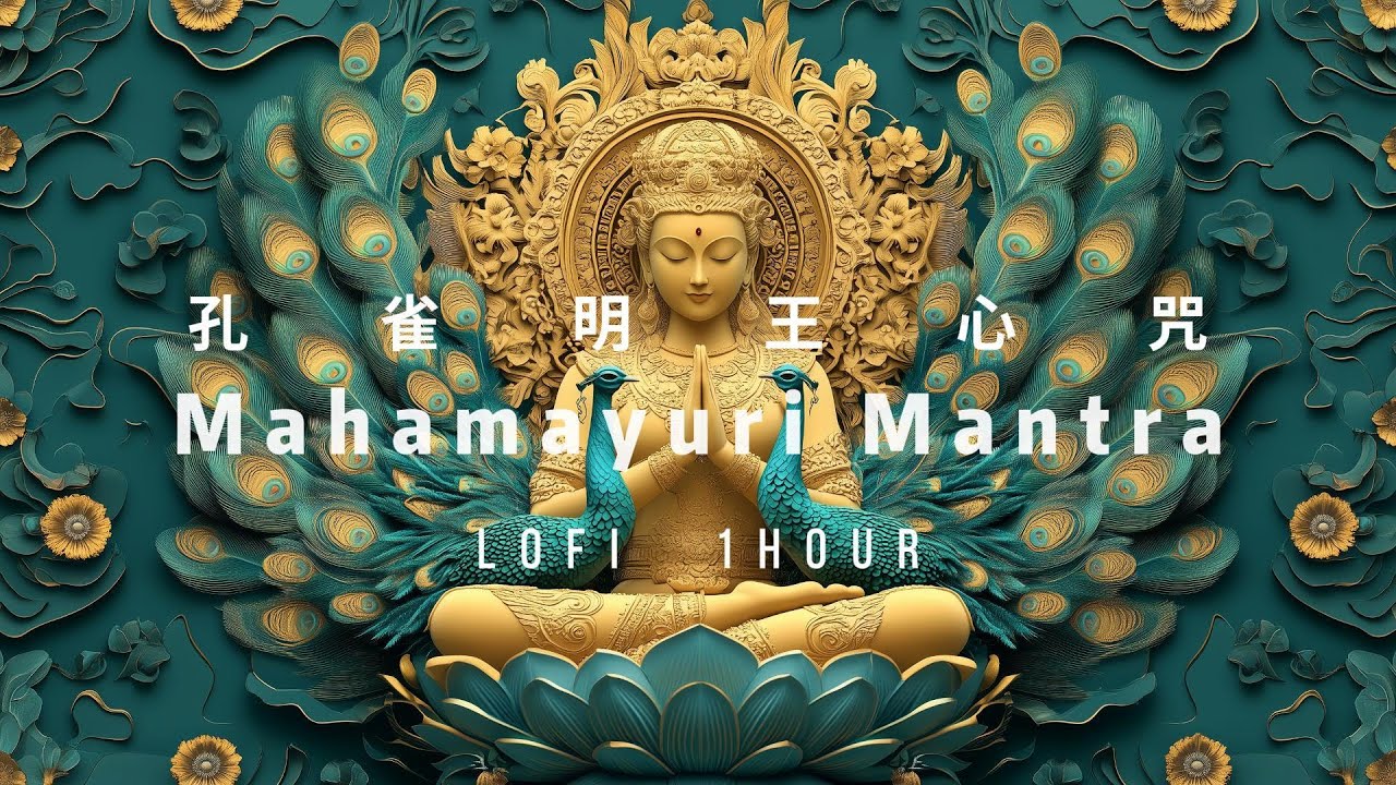 孔雀明王心咒 🦚 解毒神咒 化解疾病疼痛 淨化身體能量 福壽延長 Mahamayuri Mantra 1hour 佛母大孔雀明王菩薩