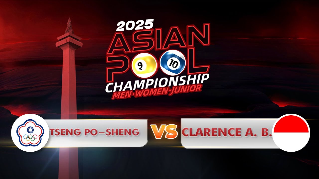 Tseng Po-Sheng (TPE) VS Clarence A. B. (INA) | ASIAN POOL CHAMPIONSHIP 2025