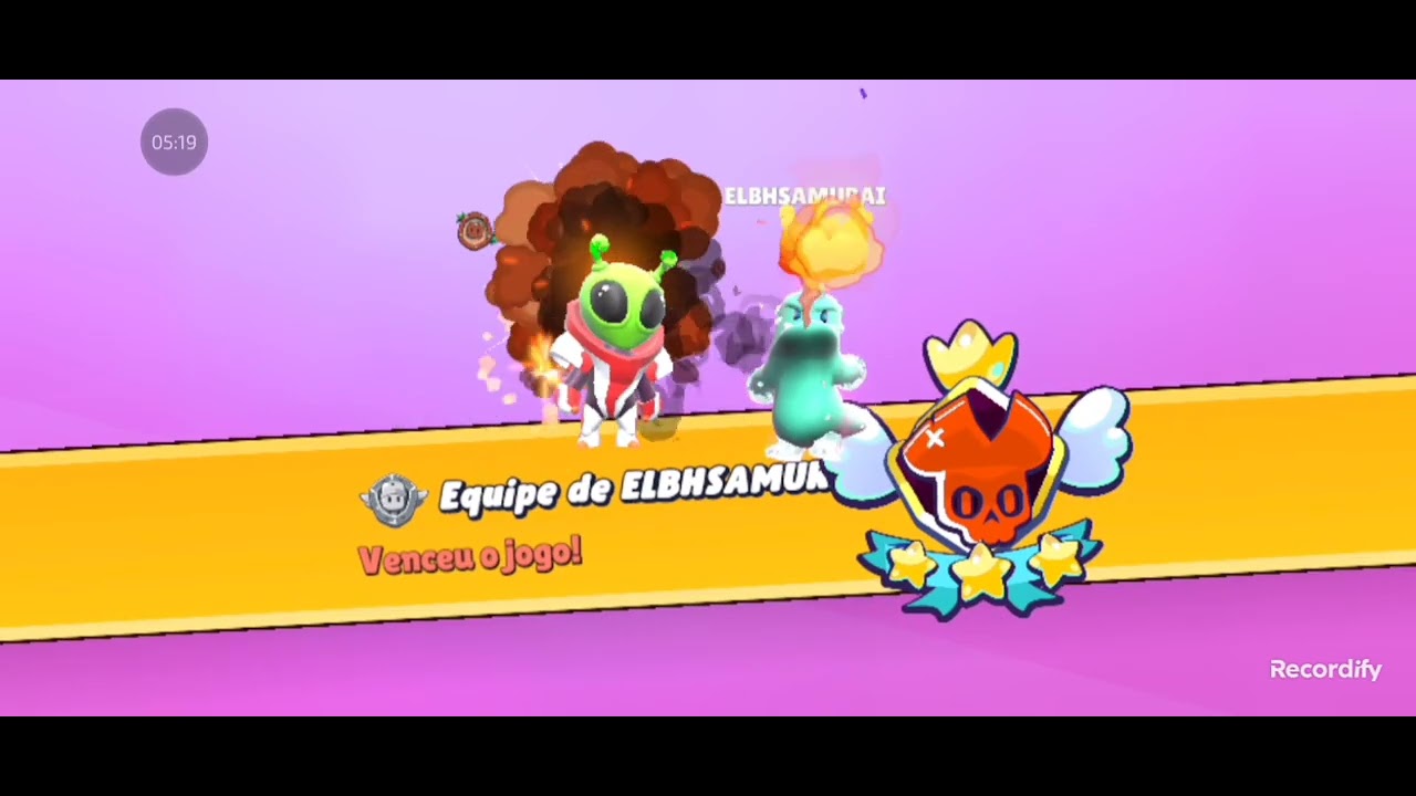 Jogando stumble guys no modo de duplas 