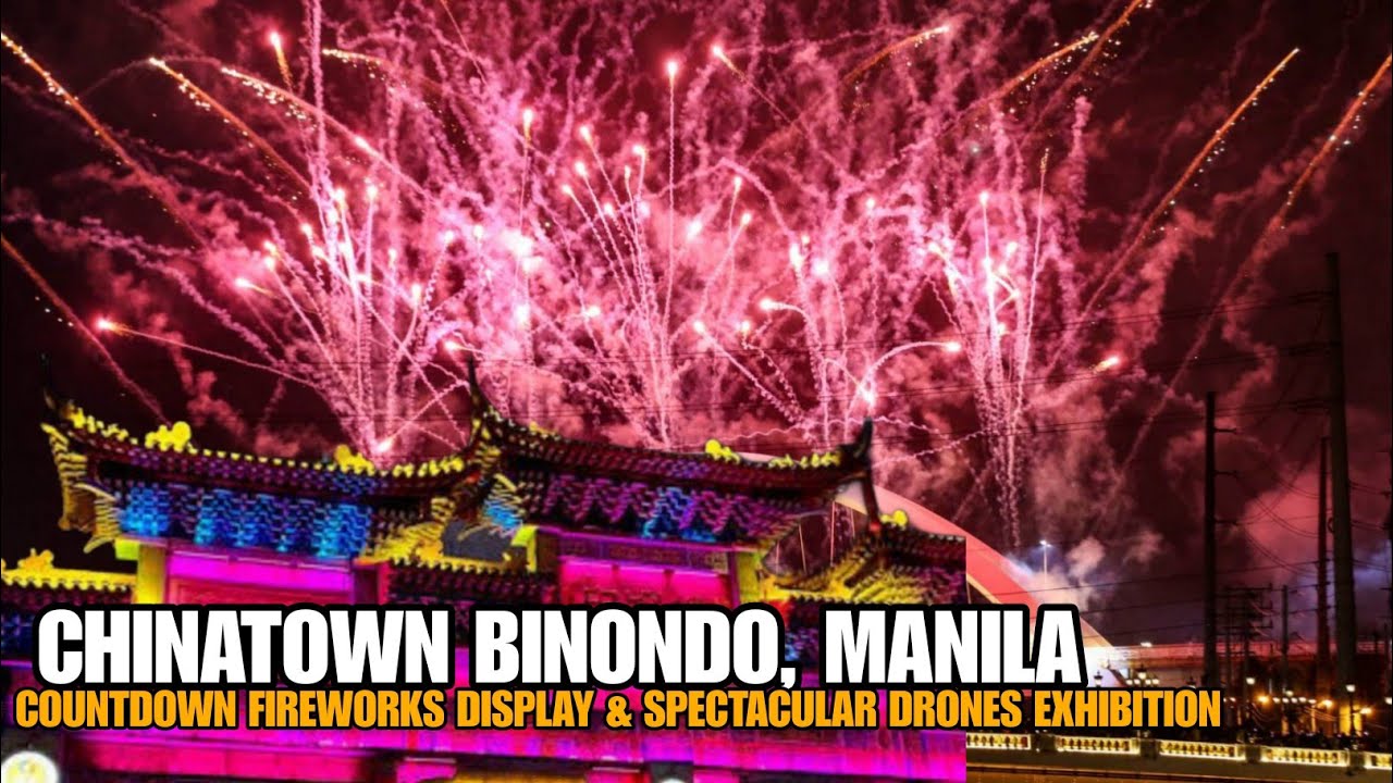 COUNTDOWN CHINESE NEW YEAR 2026 FIREWORKS DISPLAY & DRONES EXHIBITION AT JONES BRIDGE CHINATOWN[4K]