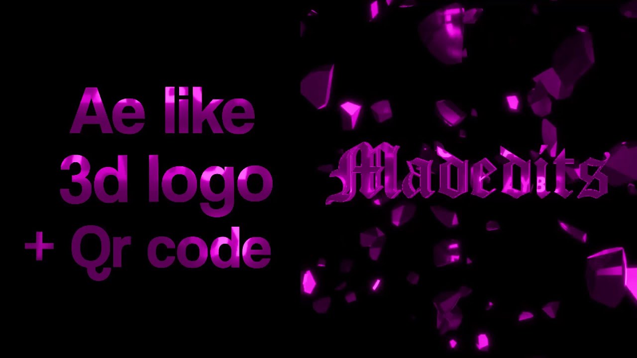 AE LIKE 3D LOGO VIDEOSTAR QR CODE PRESET // MadEdits