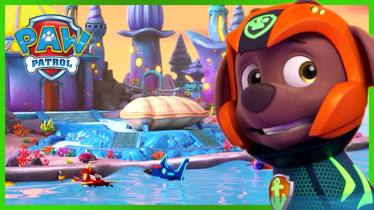 Aqua Pups save Puplantis from floating away! | PAW Patrol | Cartoons for Kids Compilation