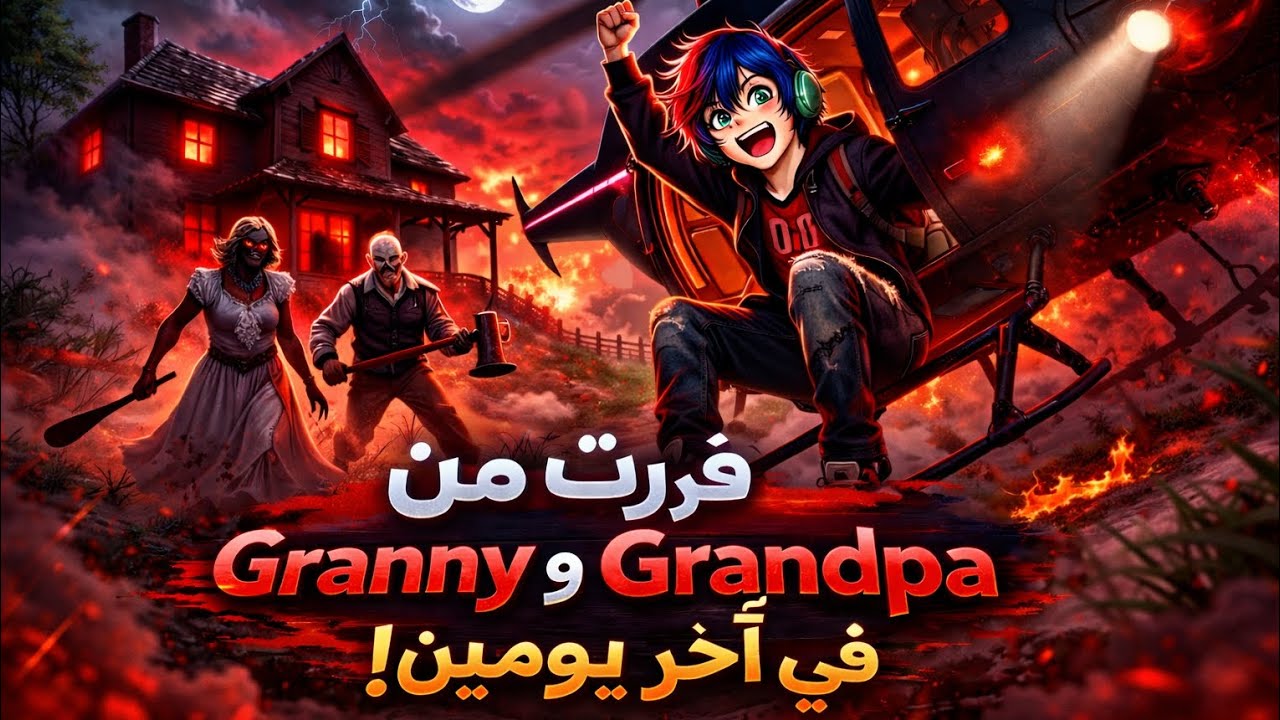 انا مش مصدق ان انا هربت بالهليكوبتر /Granny 2 #مضحك #granny #gaming #games #مرعب 