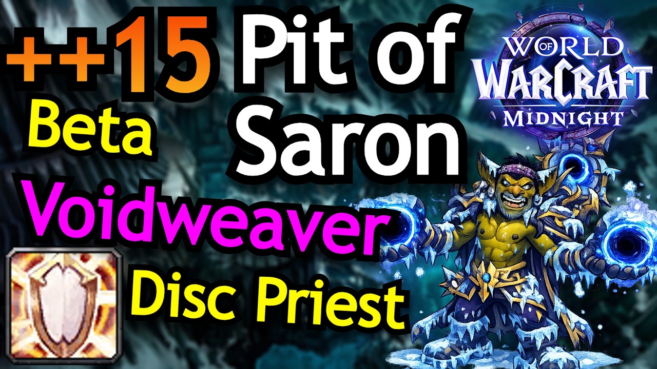 ++15 Pit of Saron Voidweaver Discipline Priest + Guardian Druid Tank | Midnight Beta Healer Gameplay