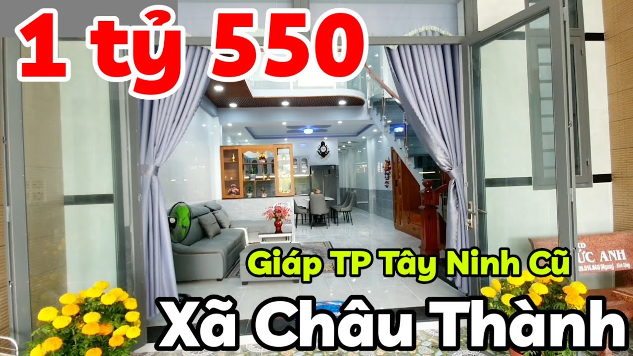 Bán 2 căn nhà lầu mới xây đường nhựa giá rẻ 1 tỷ 550 triệu cách Quốc lộ 300m ở Châu Thành Tây Ninh