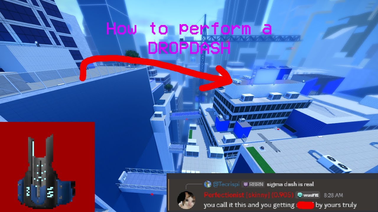 How to perform a DROP DASH || Parkour Reborn 1.5 MAG RAIL