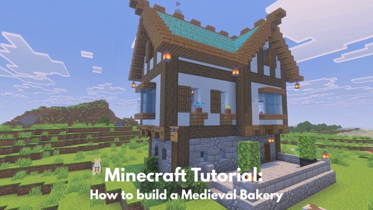 Minecraft Tutorial: How to build a Medieval Bakery