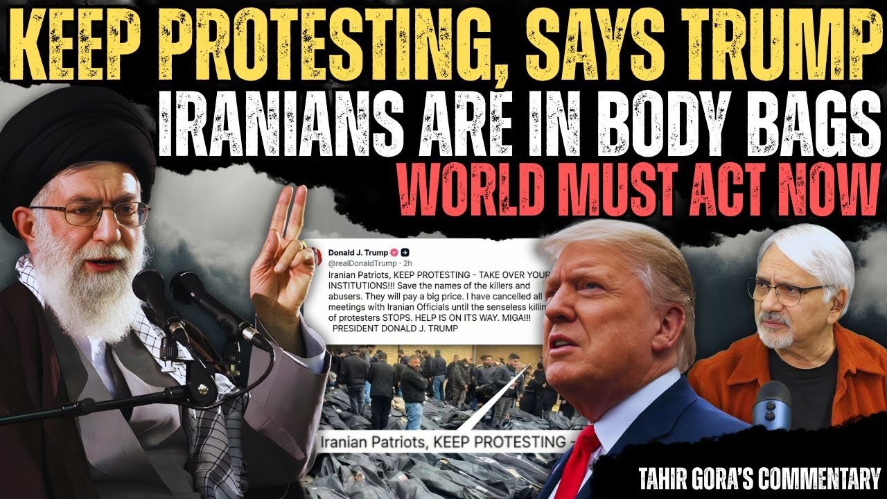 «Продолжайте протестовать», — говорит Трамп. — Иранцы лежат в мешках для трупов. — Сможет ли мир ...