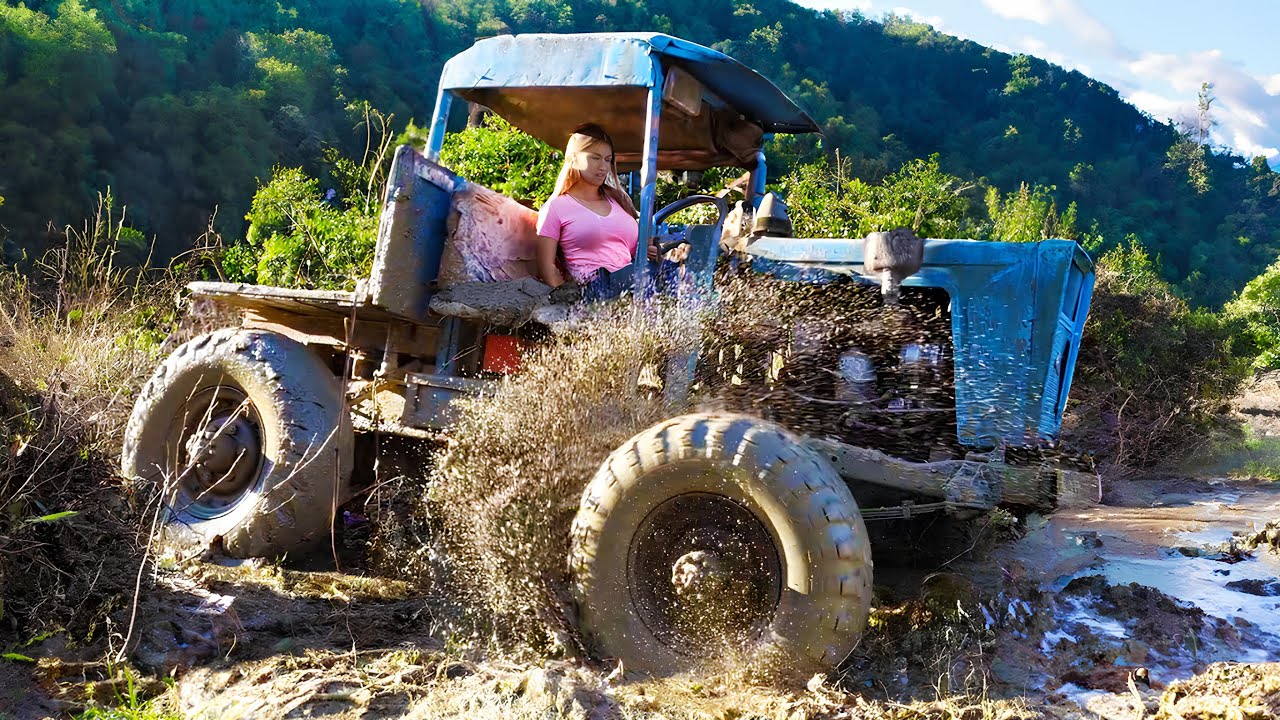 Girls Stuck in Forest Mud - Tractor Show 2025