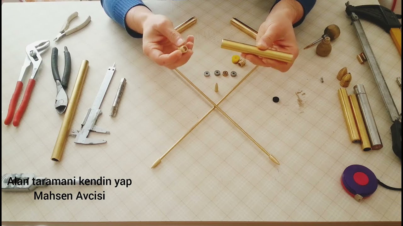 DEFINE CUBUGU NASIL YAPILIR dedektör, (real gold finder dowsing L rods)