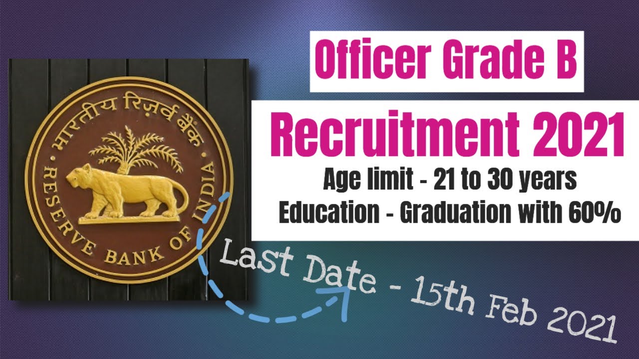 RBI Officer Grade B Recruitment 2021