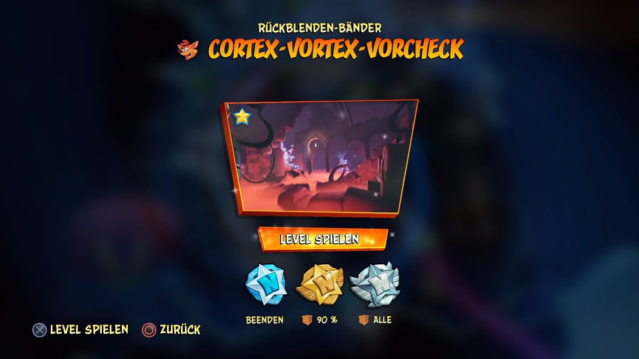 Crash Bandicoot 4 | Rückblenden-Bänder: Cortex-Vortex-Vorcheck | Platin Relikt
