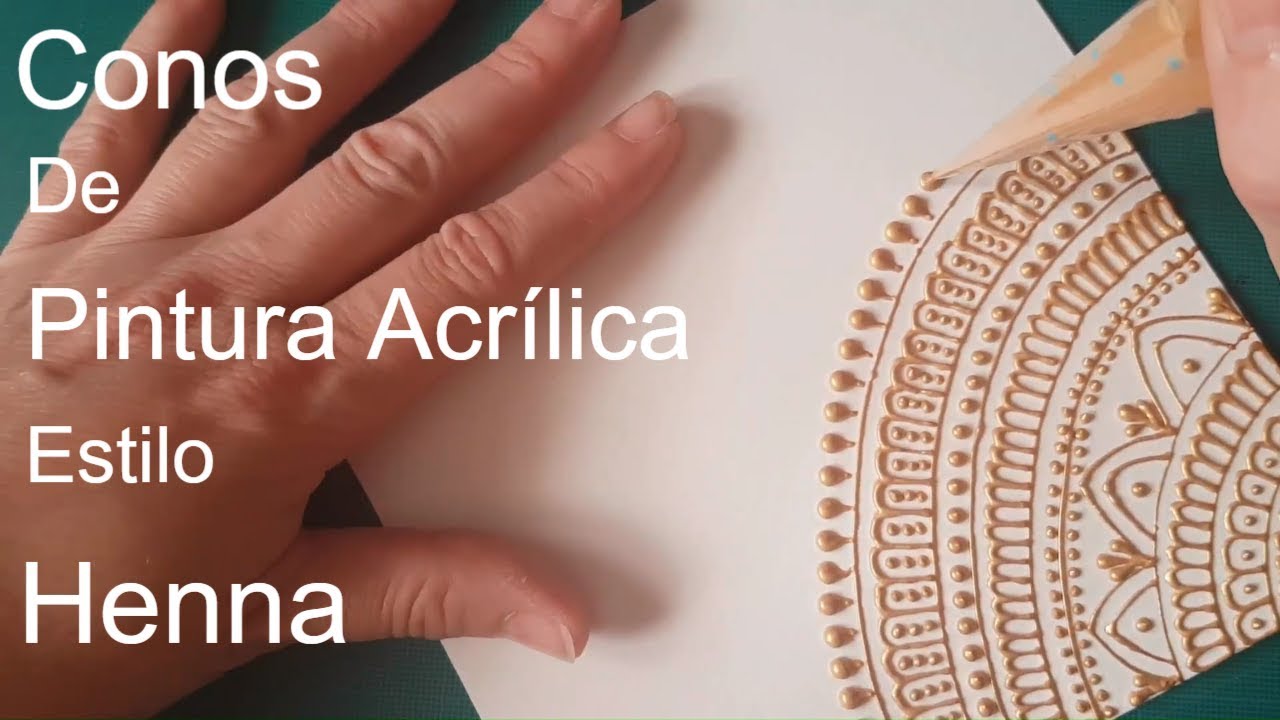 Как сделать конусы акриловая краска - Хенна Мандала