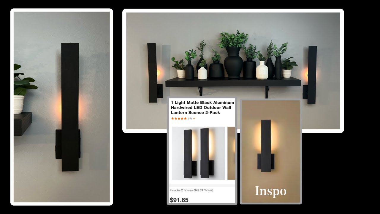 (Home Depot) DiY indoor wall sconces