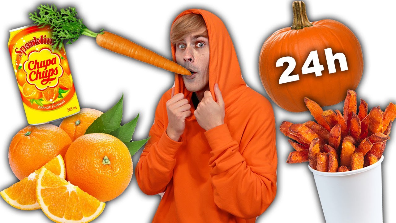 JEM TYLKO POMARAŃCZOWE JEDZENIE PRZEZ 24h 🧡
