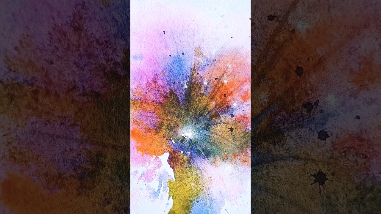 Abstract floral watercolor painting #watercolor,#floral #art #hegdeart