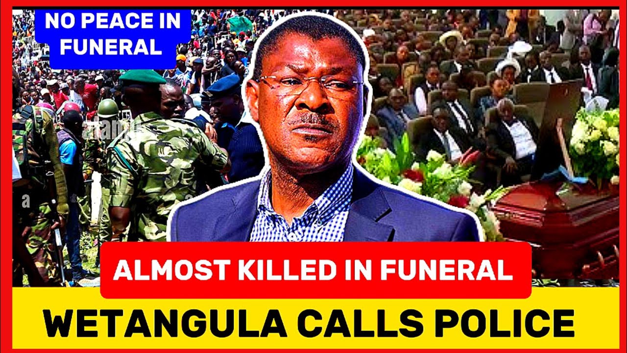 WETANGULA RESCUED BY POLICE OFFICERS?? SHOCKING MOMENTS IN WEBUYE FUNERAL AS WETANGULA BLOCKED 