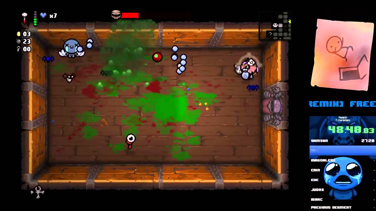 BoI: Rebirth 7 Characters Speedrun in 2:53:28 - 1 / 2
