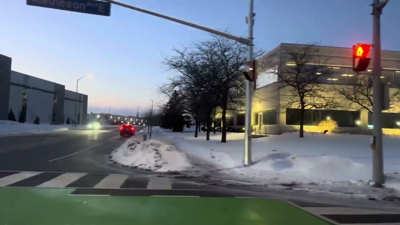 After work travel with snowy road Mississauga Ontario Canada, FACTORIES IN MISSISSAUGA