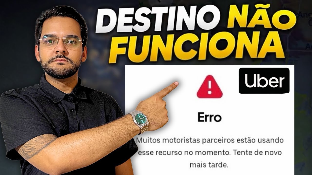 ERRO AO DEFINIR DESTINO NA UBER | Como Colocar Destino Na UBER