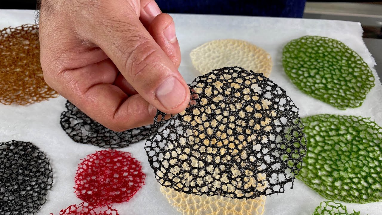 Como hacer Tejas Coral para decorar tus postres /How to make Tuile Coral for garnish your Desserts.