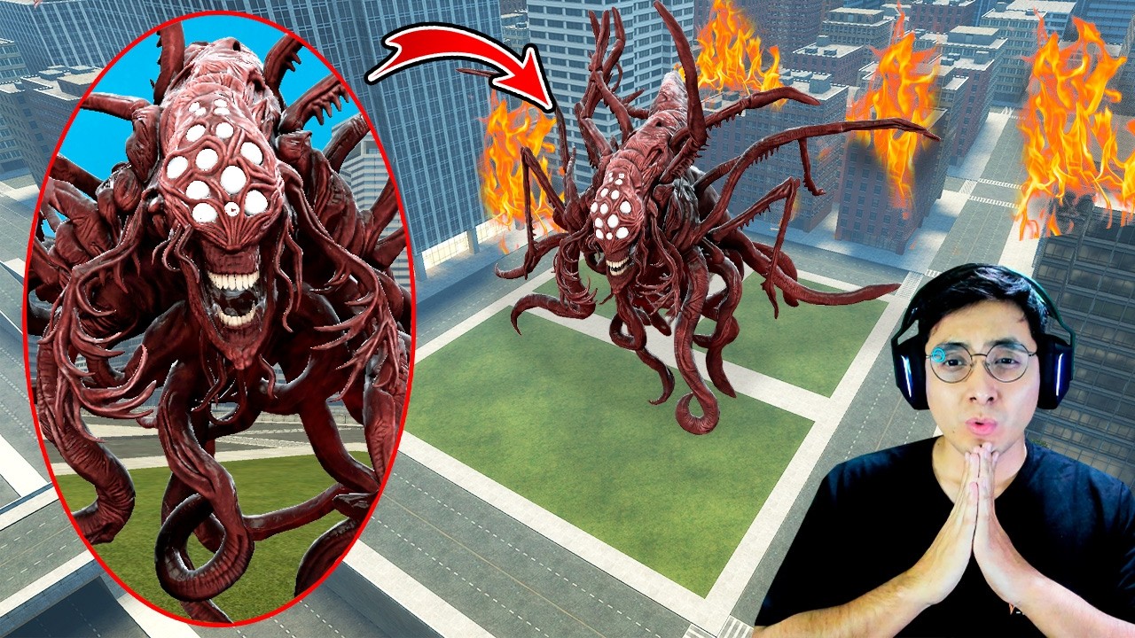 Un DRON capta al WORLD EATER en la CIUDAD - Garry's Mod