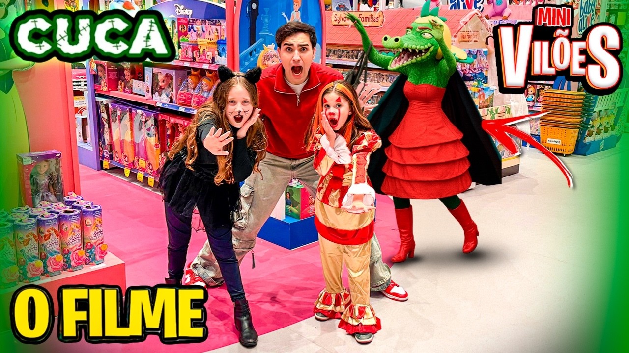 O FILME DA BRUXA CUCA INVADIU A LOJA DE BRINQUEDOS EM 24 HORAS COM OS FILHOS DOS VILÕES!!!