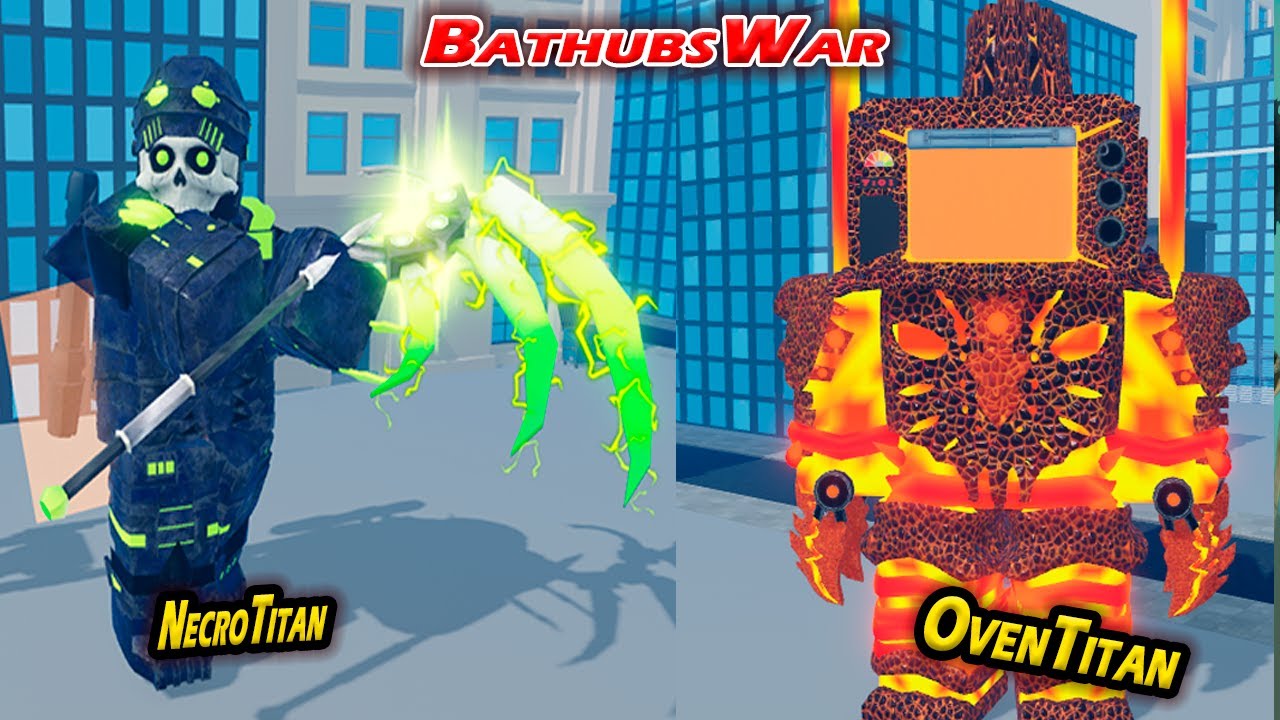 Cómo conseguir al OVEN TITAN y NECRO TITAN en Bathubs War // Roblox