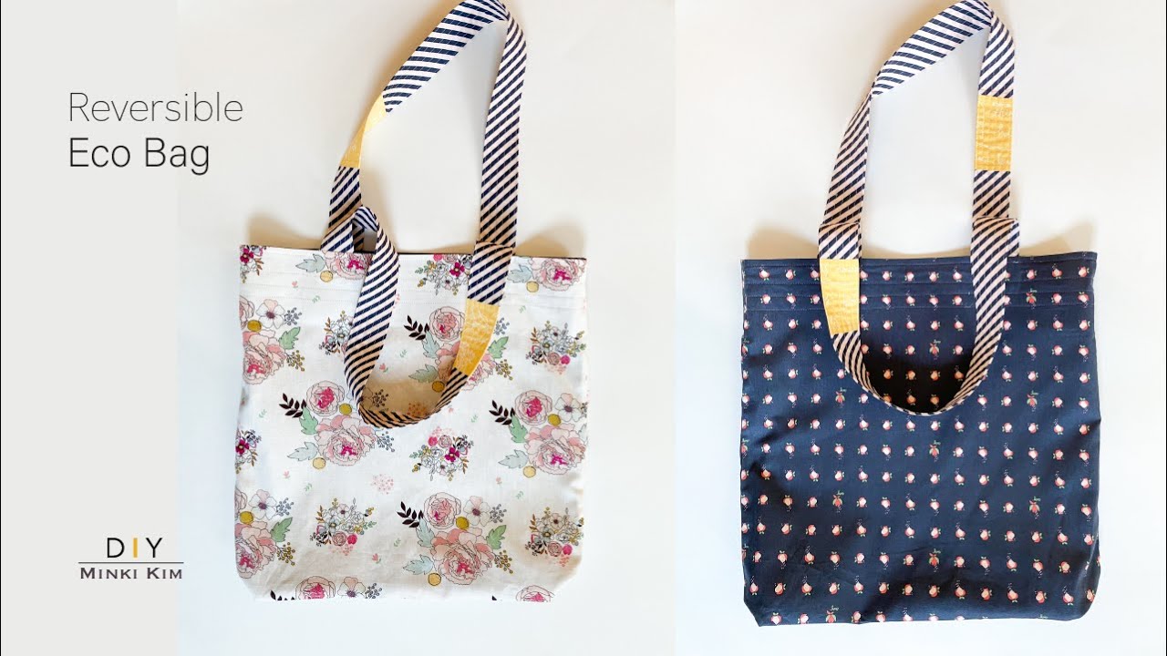 How to make Reversible Bag | DIY Eco Bag | Market Tote | Simple tote bag | 양면가방 만들기 | Sewing Pattern