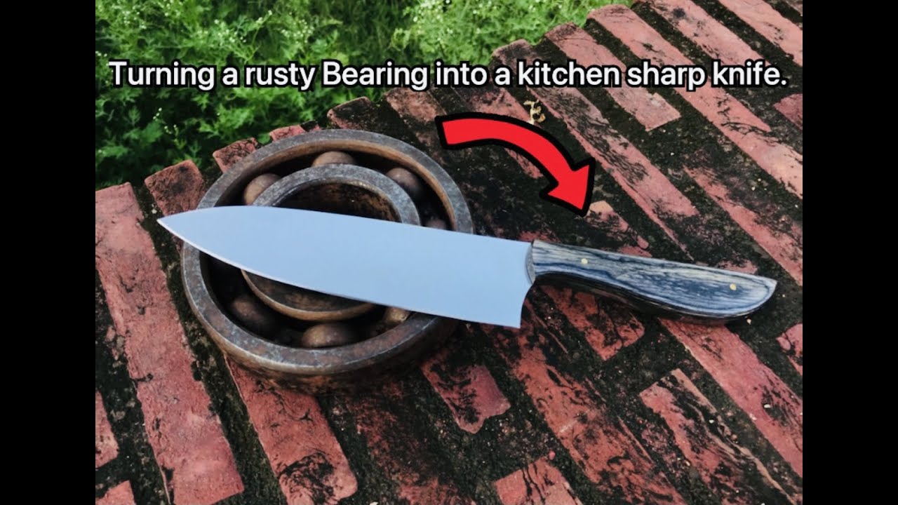 Turning a Rusty Bearing into Razor Sharp kitchen knife || Kitchen knife Making || #Rajputknives