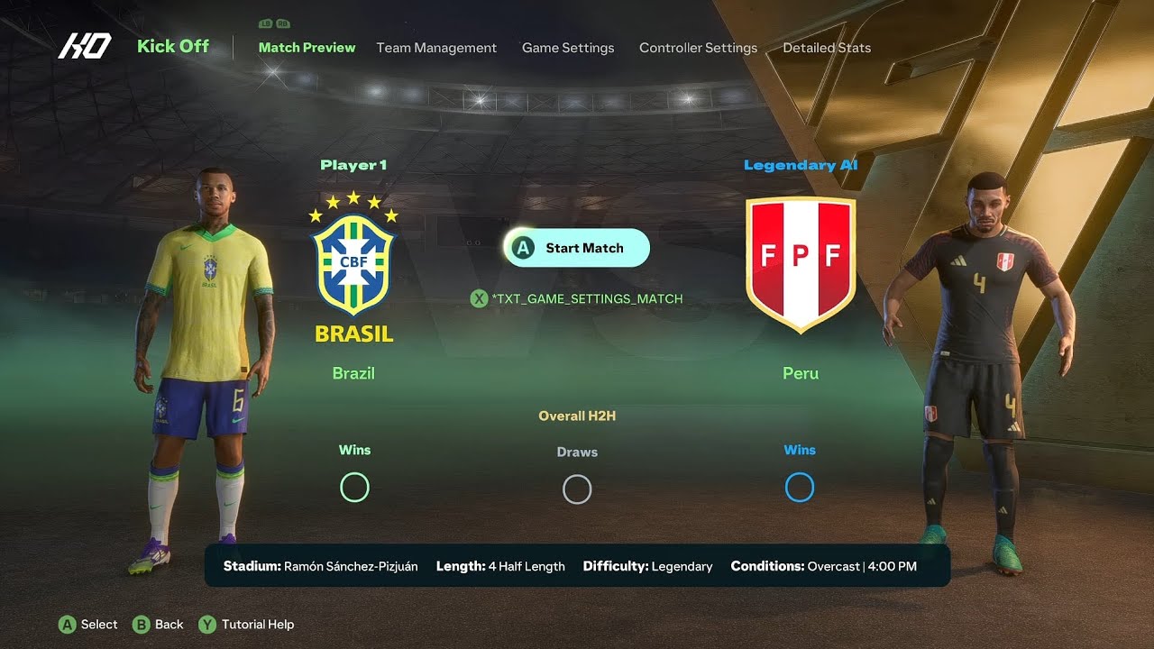 brazil vs peru nations Team full match l gameplay 4k60fps l EA sport FC 25