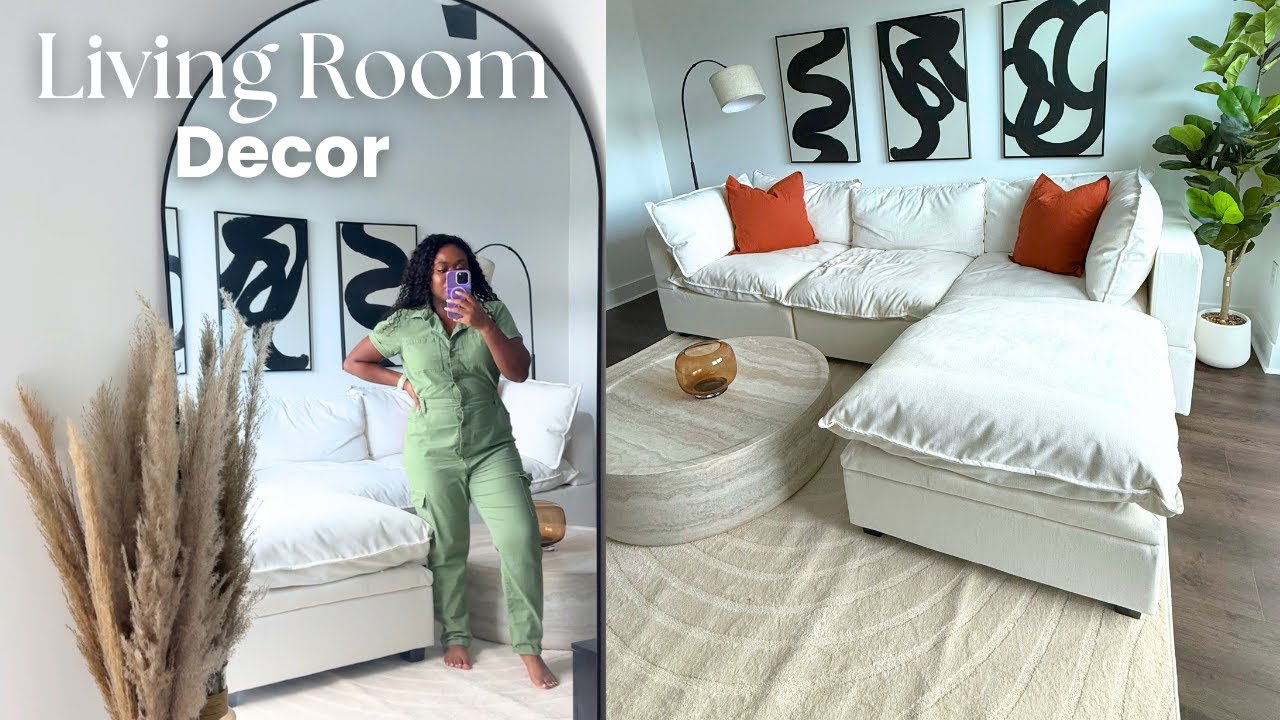VLOG | Living Room Decor, Affordable Apartment Finds, Decorate with Me