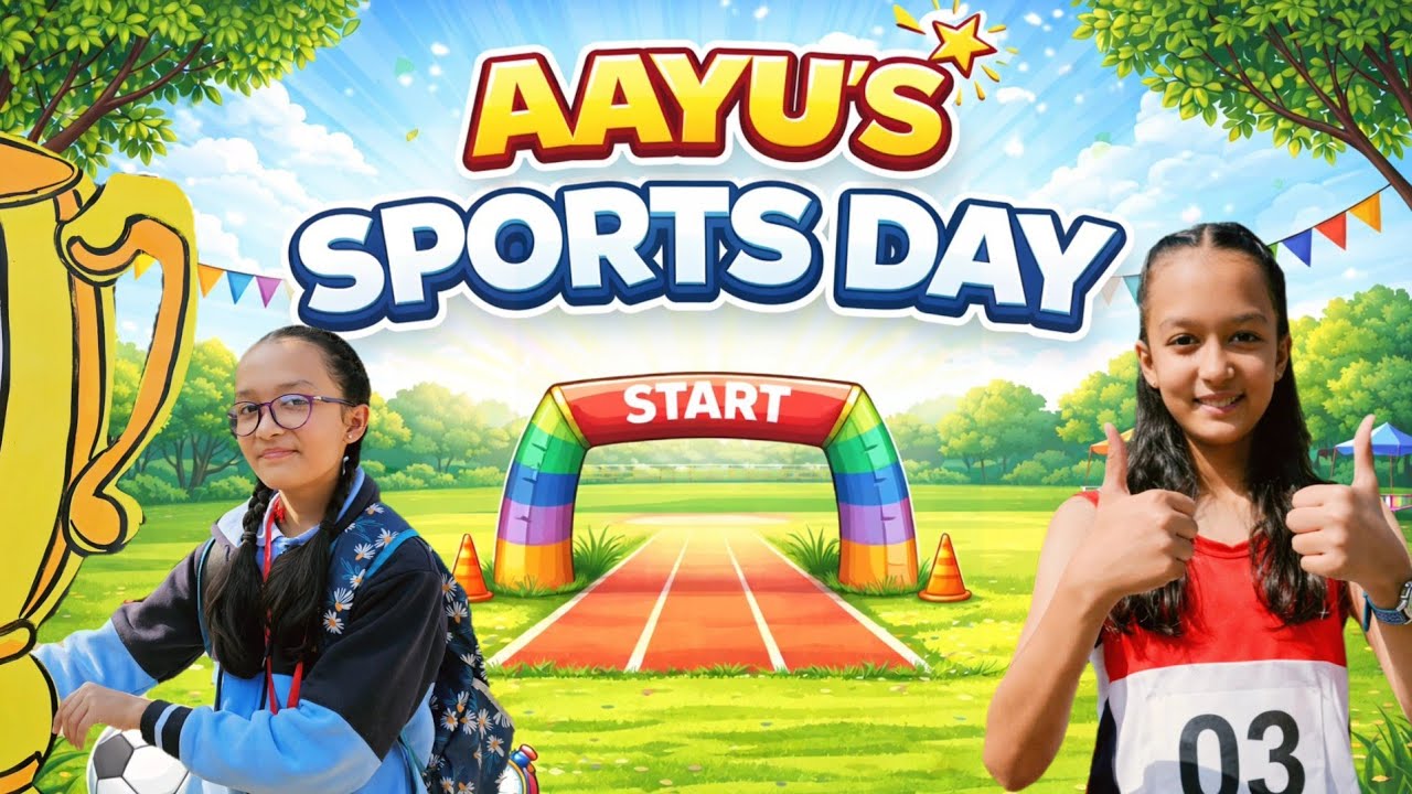 AAYU KA SPORTS DAY 🏃‍♀️🏀🤩🎊   | Annual Sports Day 2026 Vlog | Aayu and Vanu