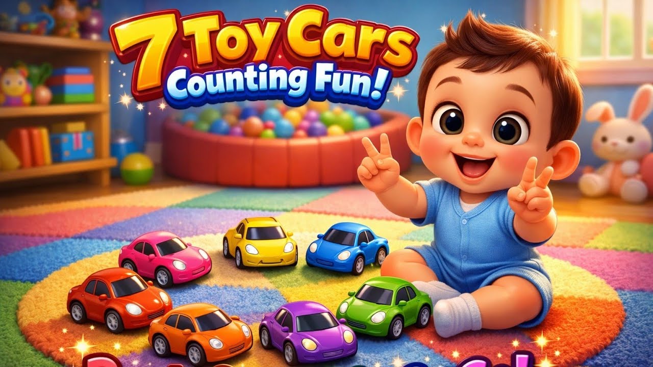 Counting with Toy Cars for Kids | Learn Numbers 1 to 7 | Go Go Go!