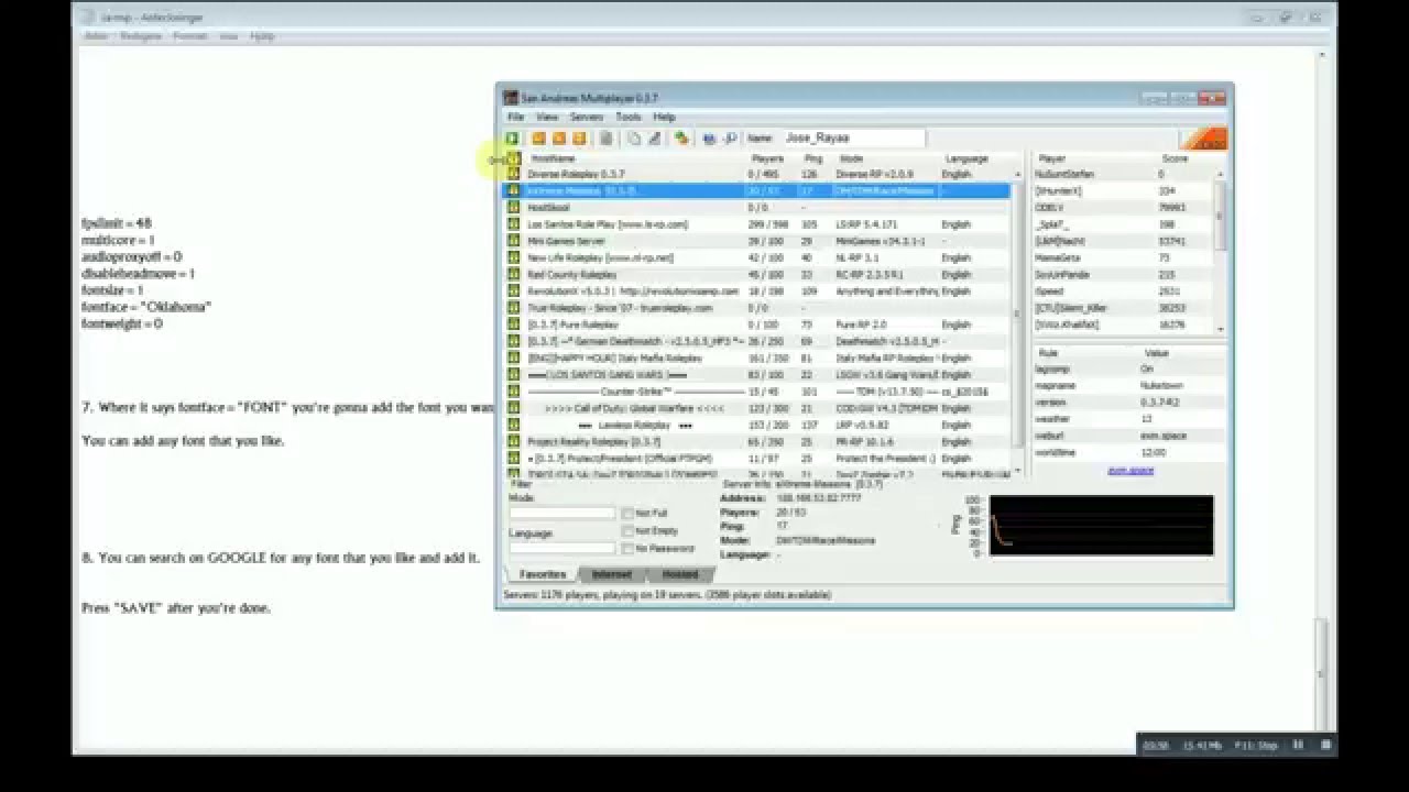 CHANGE YOUR CHATBOX FONTS FOR SAMP!