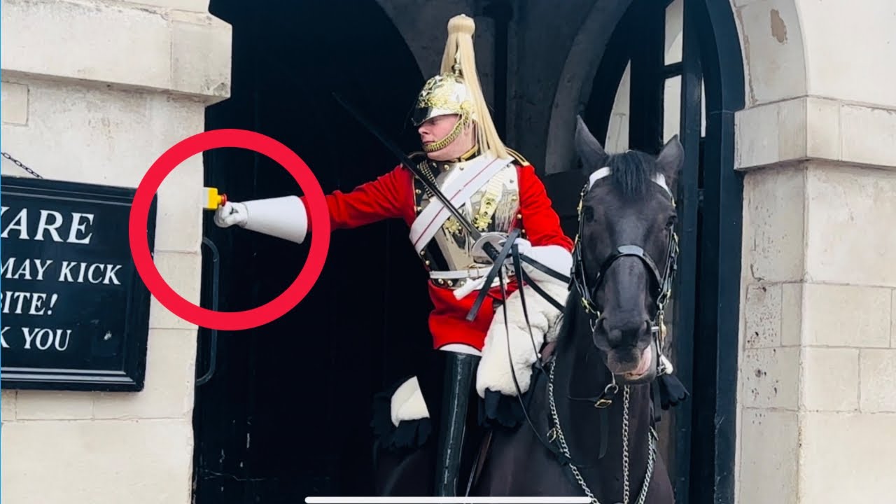 Guard Smashes The Panic Button