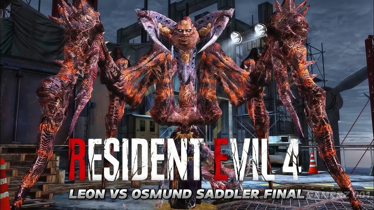 Resident Evil 4 UHD Edition Final Osmund Saddler Boss Fight Leon vs Saddler