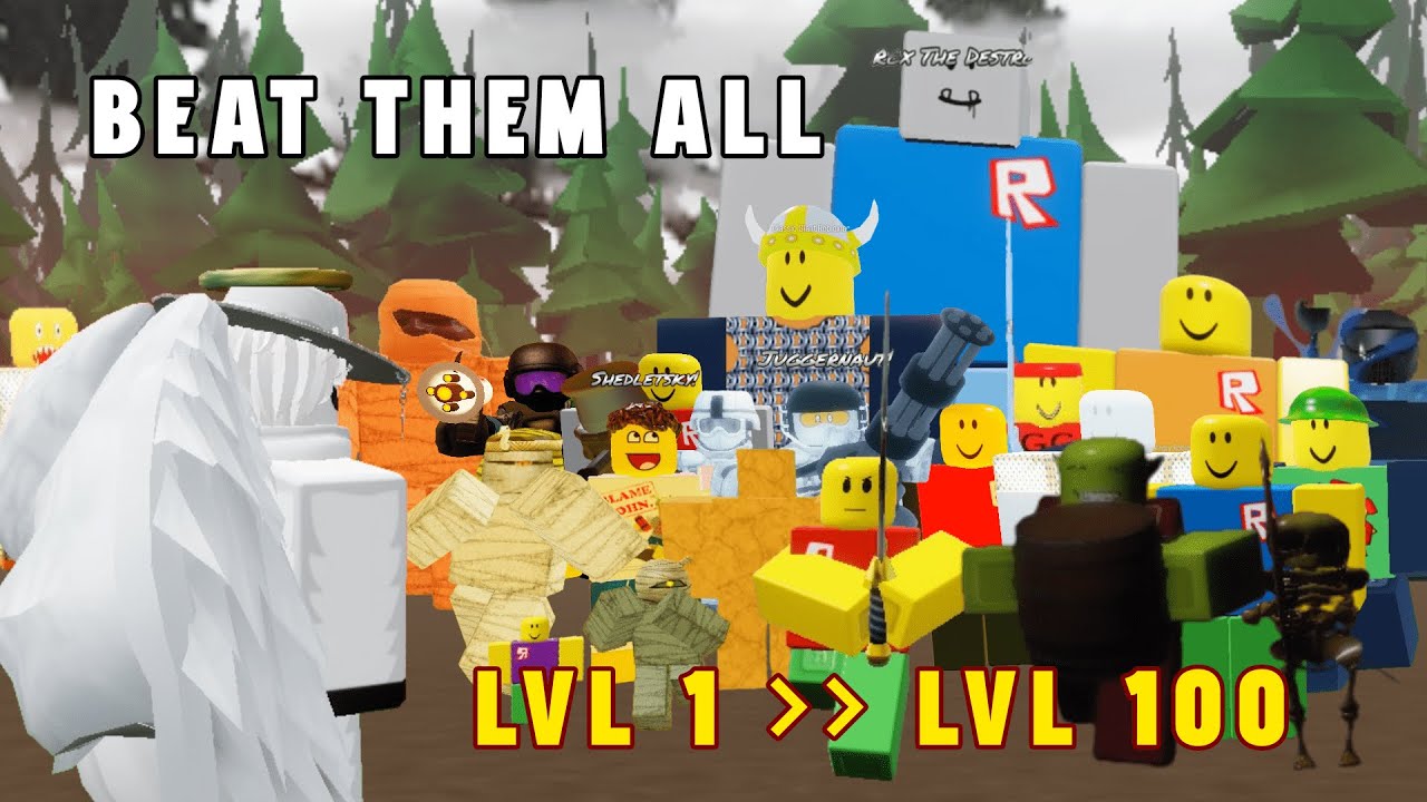 ROAD FROM 1 TO 100 LEVEL |  Beat The Robloxian! Roblox game