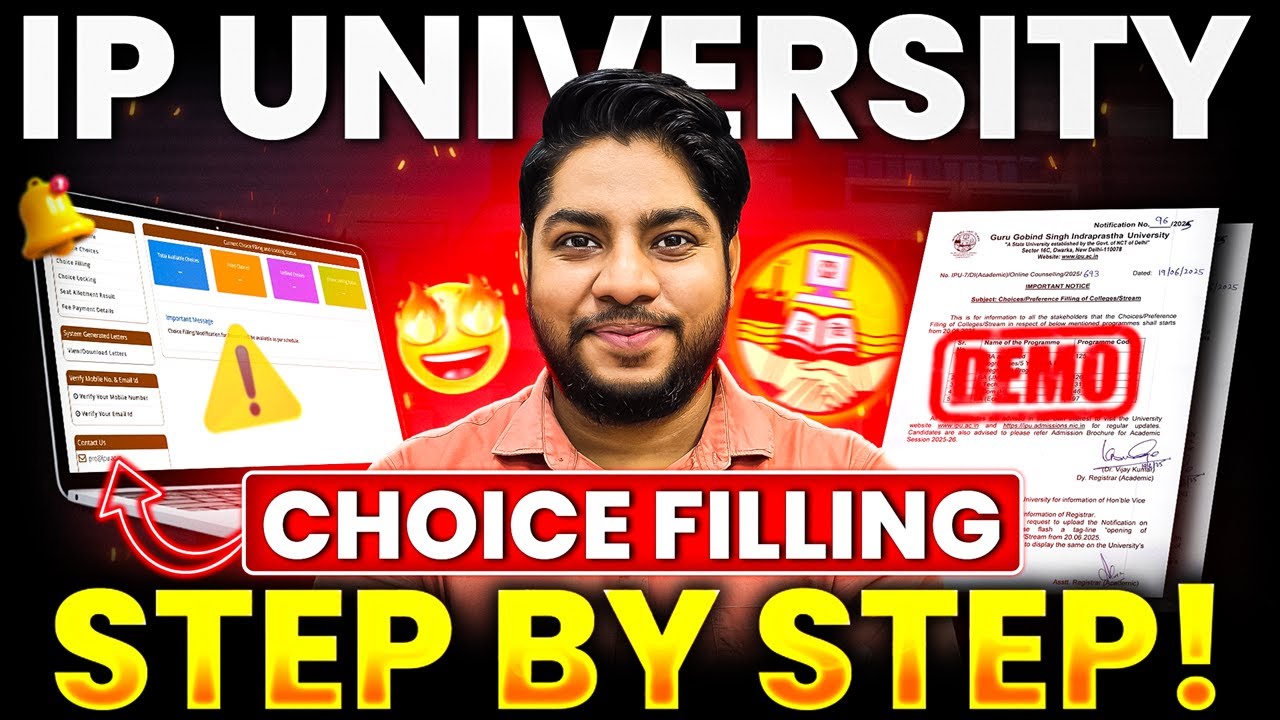 IP University Choice Filling process 2025 Step by Step Process Important Instructions