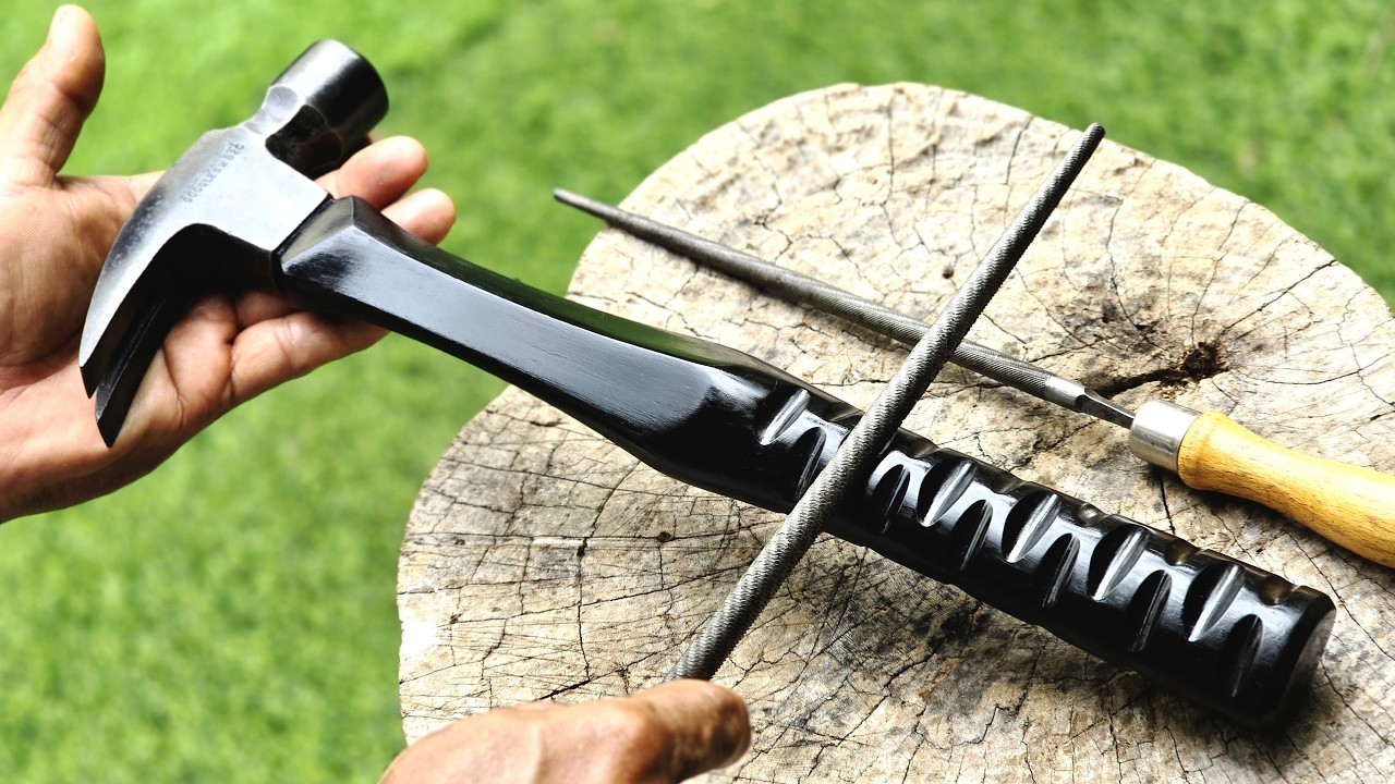 Let's change an ordinary hammer to a unique carved hammer handle