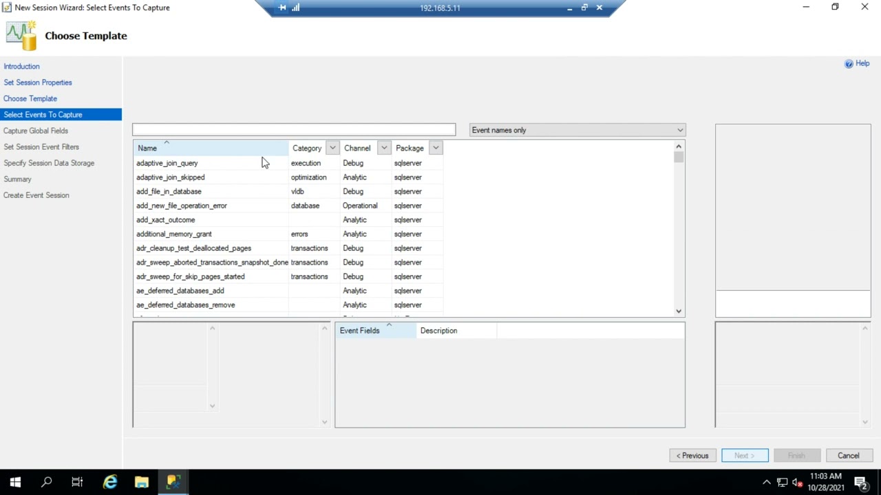 Расширенные события SQL Server
