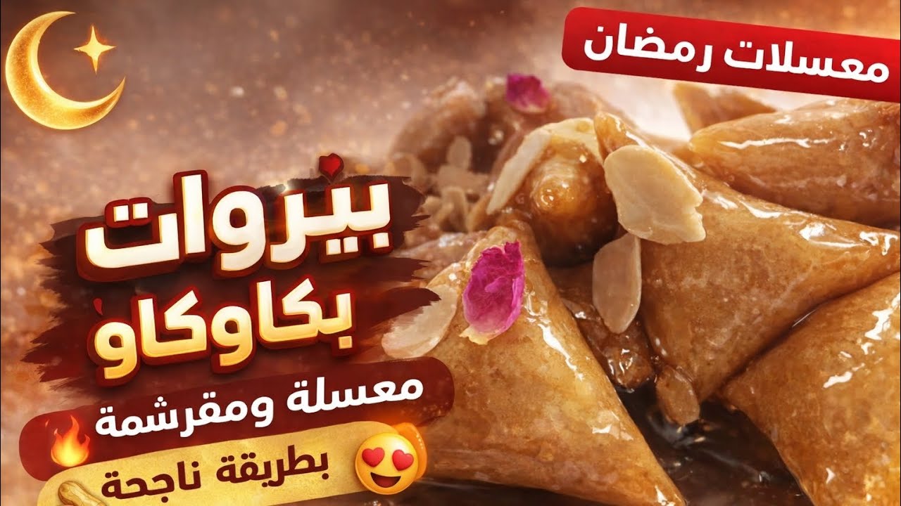 بريوات بكاوكاو معسلة ومقرمشة 100% | معسلات رمضان سهلة وسريعة 🔥