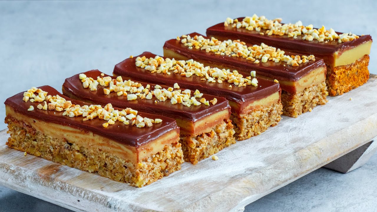 Tarta con nueces y chocolate - ¡La vas a preparar en todas las mesas festivas!| Gustoso.tv