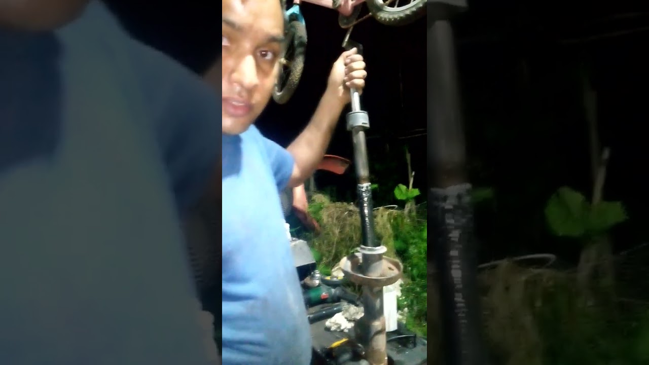 COMO ABRIR (CORTAR ) UM AMORTECEDOR TURBO GÁS.